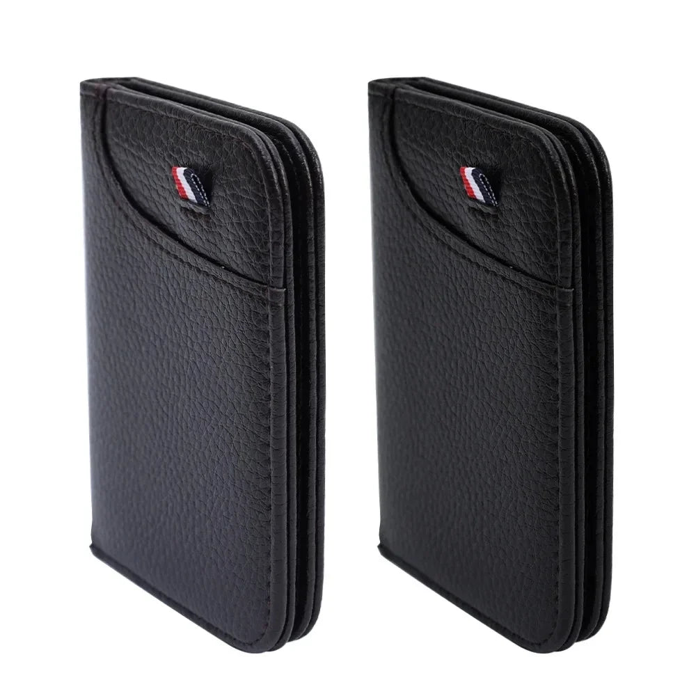 Wallet slim / Portafoglio portatile super sottile e morbido in pelle PU, mini portafoglio per carte di credito, porta carte, portafoglio da uomo, sottile, piccolo e corto.
