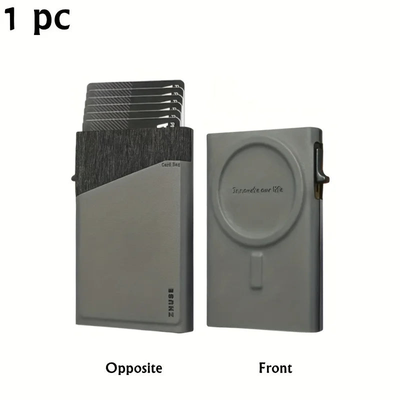 Wallet slim / Portafoglio sottile da uomo - Portafoglio da uomo minimalista con porta carte pop-up, blocco RFID e tasca per soldi, portafogli Stealth Wallet Gifts