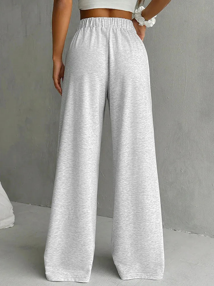 LIFENKA Women's Pants New Spring Streetwear Fashion Embroidery Casual Slim Trousers Female Solid Versatile Sweatpants Clothin