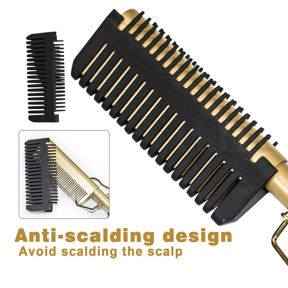 Piastra Pettine Lisciante per Capelli e Barba/Hair and Beard Straightening Comb Plate