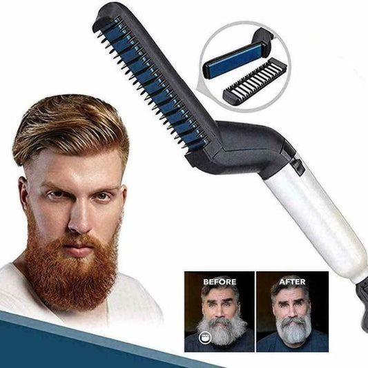 PETTINE PIASTRA UOMO BARBA E CAPELLI/COMB STRAIGHTENER MEN BEARD AND HAIR