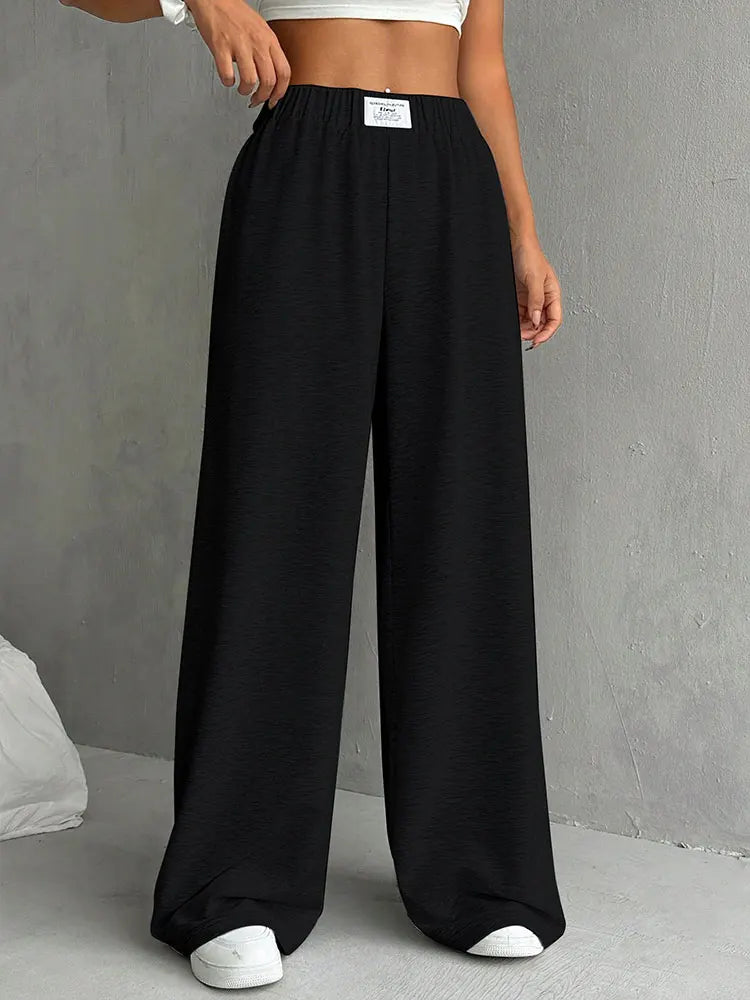 LIFENKA Women's Pants New Spring Streetwear Fashion Embroidery Casual Slim Trousers Female Solid Versatile Sweatpants Clothin