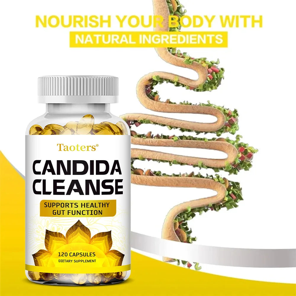 Candida Cleanse - Supporto intestinale e del colon, adatto a uomini e donne, purificante e disintossicante, equilibra la digestione