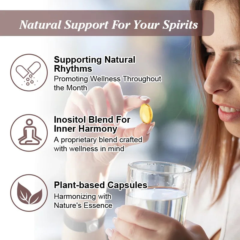 Capsule di inositolo Beworths Myo-Inositol&D-Chiro per la salute riproduttiva delle donne. Supporta la salute ovarica e della fertilità. Equilibrio ormonale.