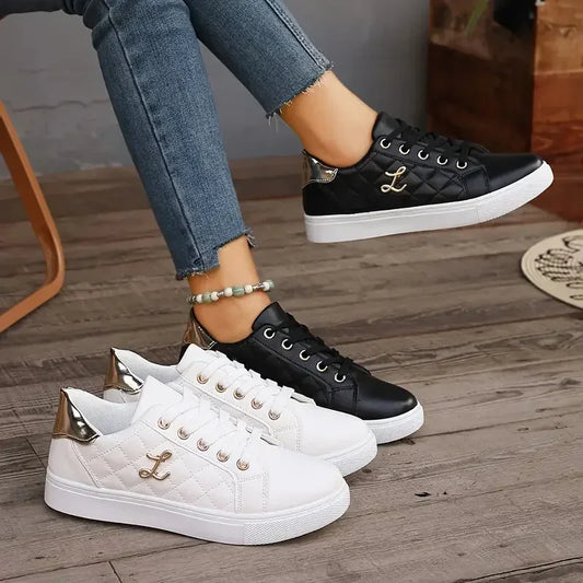 Sneakers da donna, scarpe estive alla moda traspiranti, sneakers da passeggio con suola morbida, sneakers casual da donna, sneakers bianche da donna