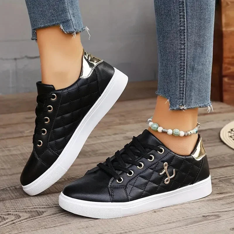 Sneakers da donna, scarpe estive alla moda traspiranti, sneakers da passeggio con suola morbida, sneakers casual da donna, sneakers bianche da donna