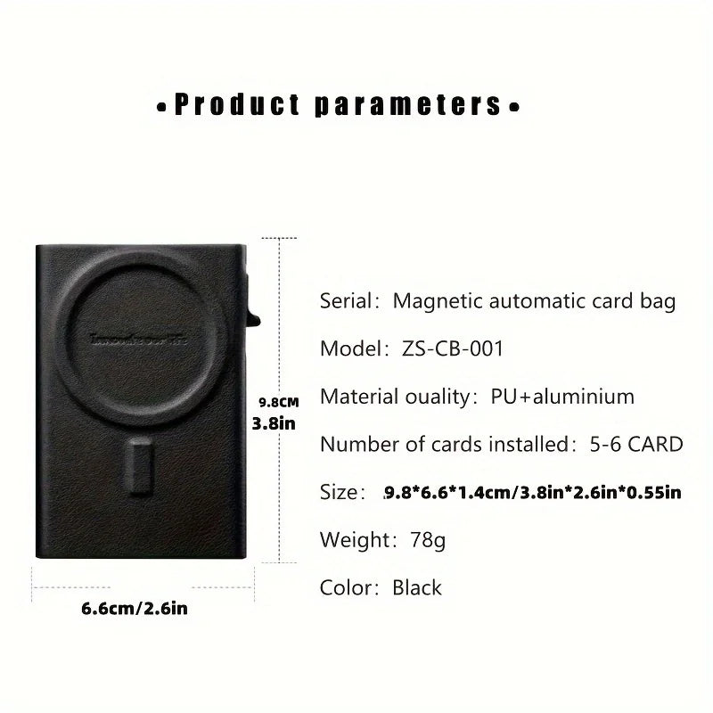 Wallet slim / Portafoglio sottile da uomo - Portafoglio da uomo minimalista con porta carte pop-up, blocco RFID e tasca per soldi, portafogli Stealth Wallet Gifts