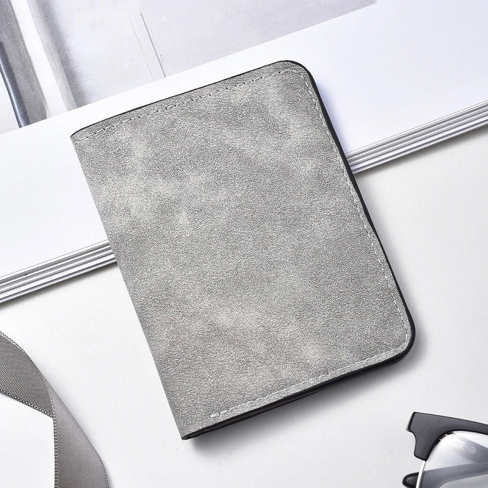 Wallet slim / Portafoglio sottile da uomo con più scomparti per carte e porta documenti - Elegante similpelle nera, design portatile