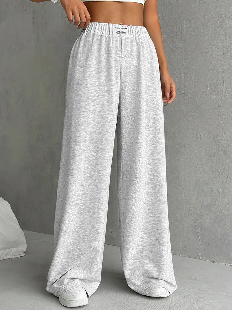 LIFENKA Women's Pants New Spring Streetwear Fashion Embroidery Casual Slim Trousers Female Solid Versatile Sweatpants Clothin