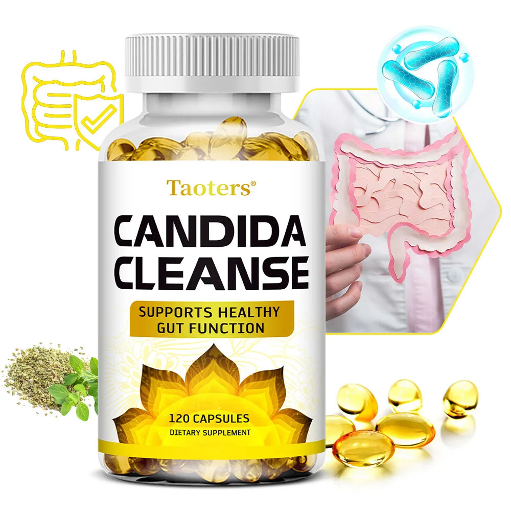Candida Cleanse - Supporto intestinale e del colon, adatto a uomini e donne, purificante e disintossicante, equilibra la digestione