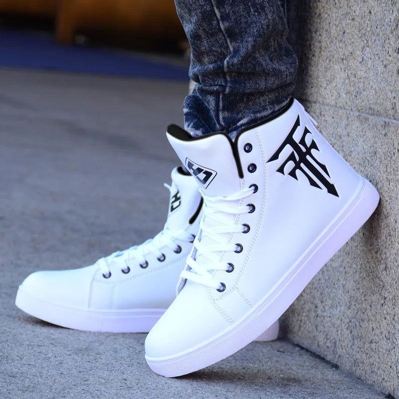 Sneakers da uomo, scarpe da ginnastica vulcanizzate, scarpe alte comode da uomo, autunno primavera , scarpe da uomo alla moda, scarpe vulcanizzate