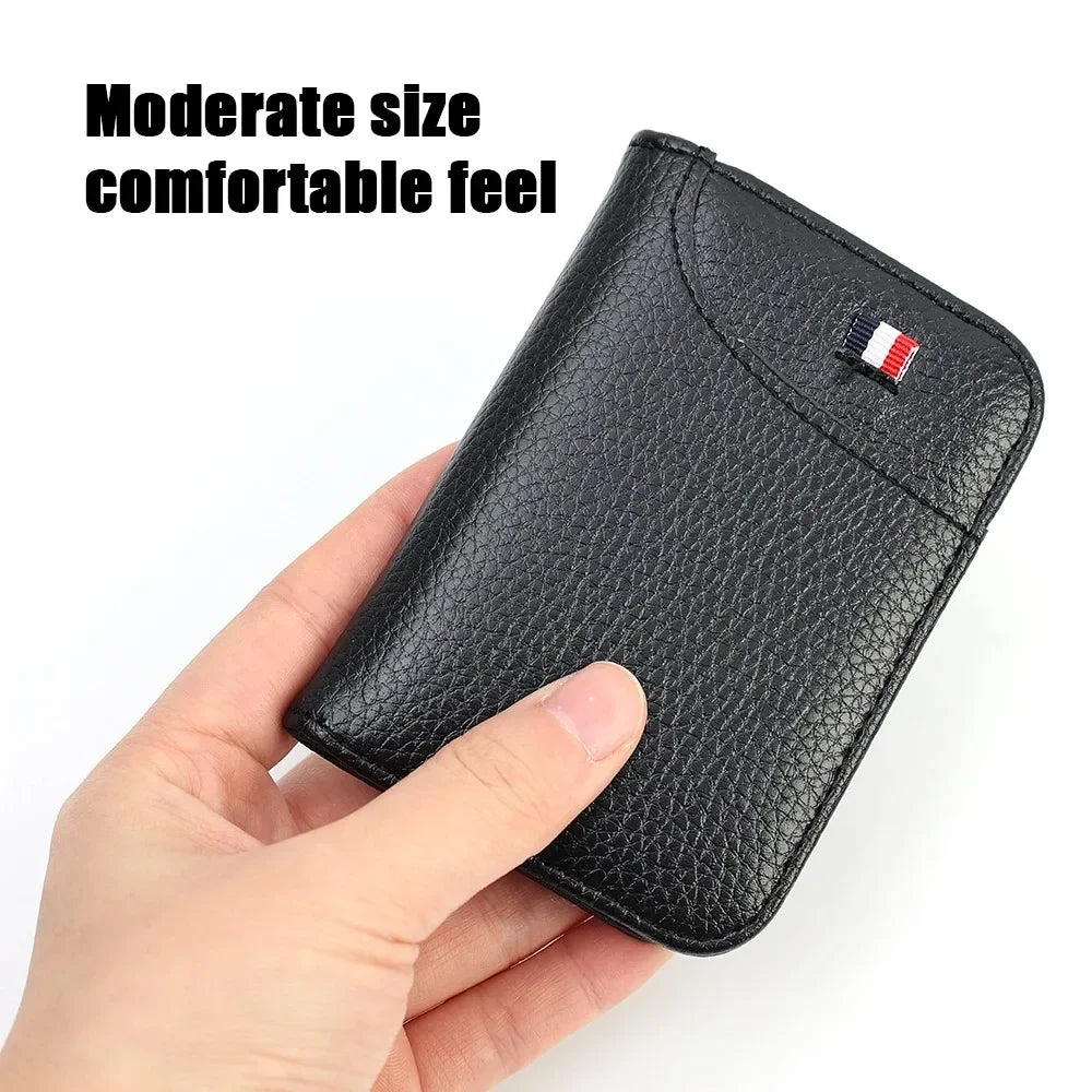 Wallet slim / Portafoglio portatile super sottile e morbido in pelle PU, mini portafoglio per carte di credito, porta carte, portafoglio da uomo, sottile, piccolo e corto.