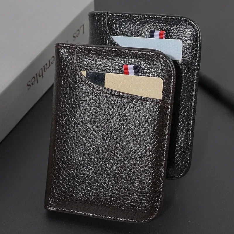 Wallet slim / Portafoglio portatile super sottile e morbido in pelle PU, mini portafoglio per carte di credito, porta carte, portafoglio da uomo, sottile, piccolo e corto.