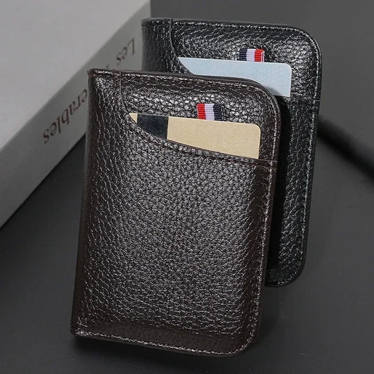 Wallet slim / Portafoglio portatile super sottile e morbido in pelle PU, mini portafoglio per carte di credito, porta carte, portafoglio da uomo, sottile, piccolo e corto.