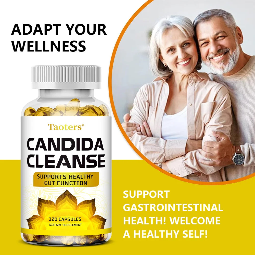 Candida Cleanse - Supporto intestinale e del colon, adatto a uomini e donne, purificante e disintossicante, equilibra la digestione