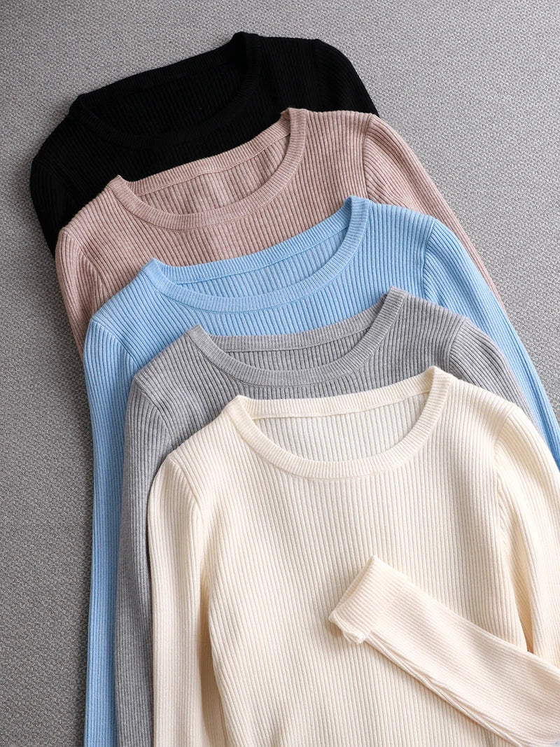 winter clothes Knitted woman sweaters Pullovers spring Autumn Basic women's jumper Slim women's sweater cheap pull long sleeve